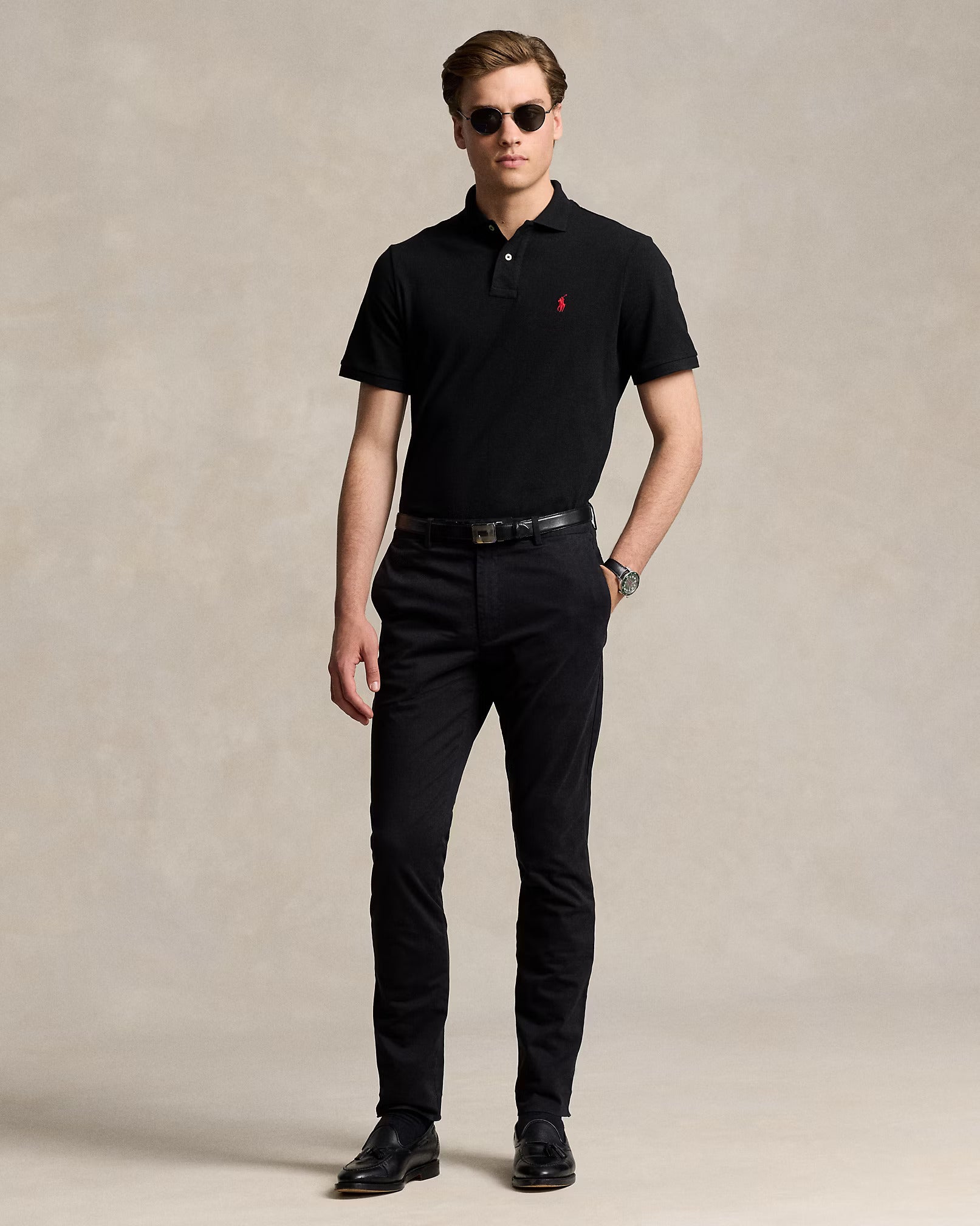 s*m様 Polo by RalphLauren BLACK スラックス34/3 Men's Ralph Lauren Polo Shirt (Black) – MoLuxury
