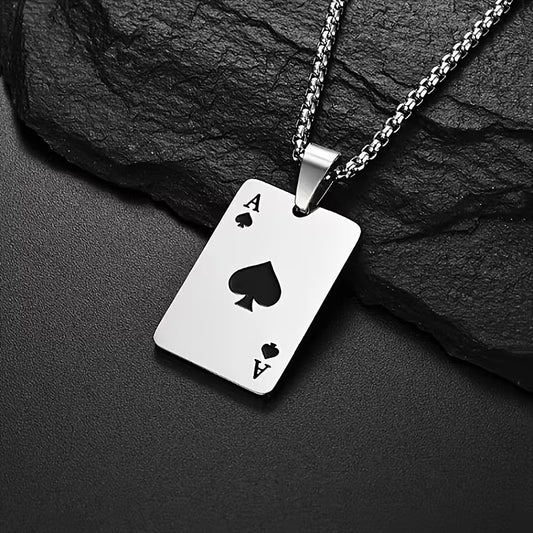 Men's Ace Pendant Necklace
