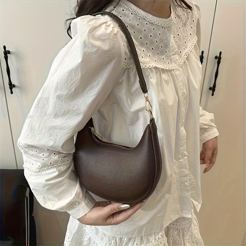 Women's Luxury Crescent Bag (Brown)