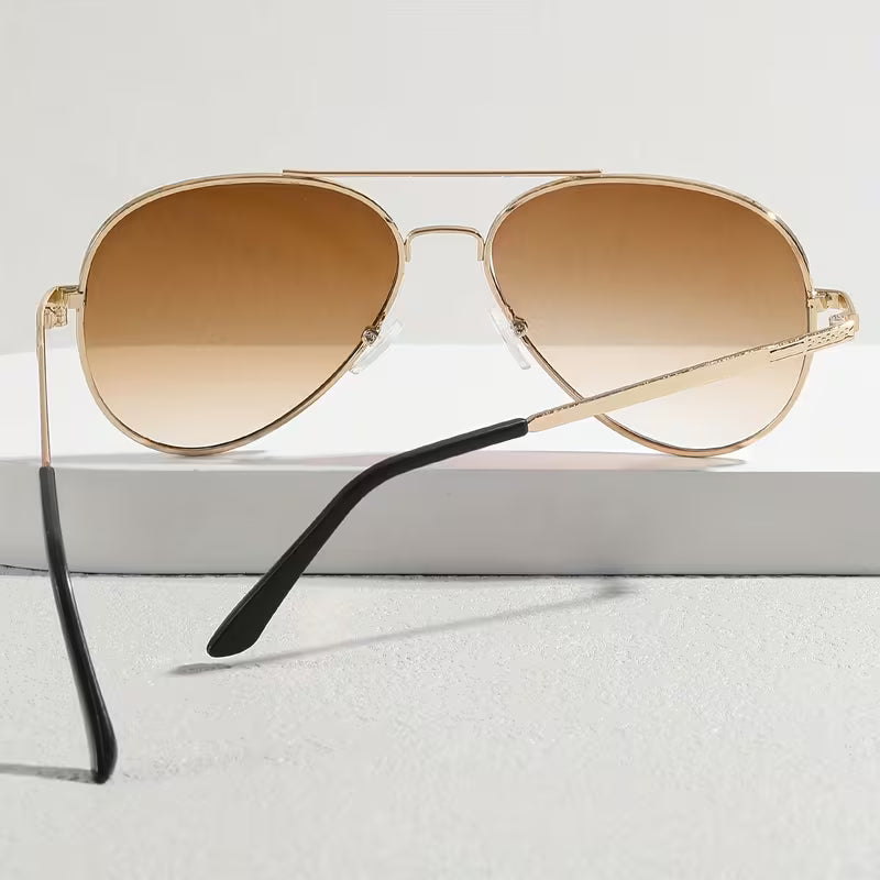 Men's Vintage Metal Sunglasses (Golden)