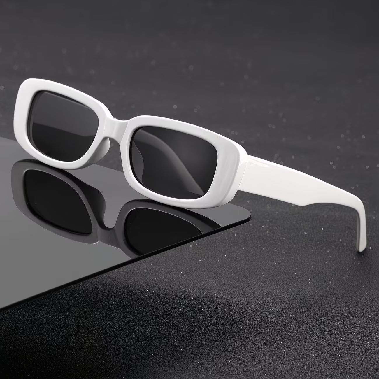 Women's Geometric Sunglasses (White)