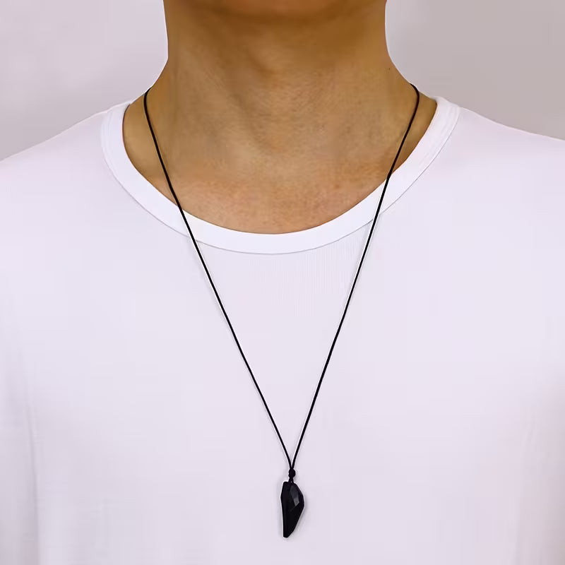 Men's Wolf Tooth Necklace (Black)