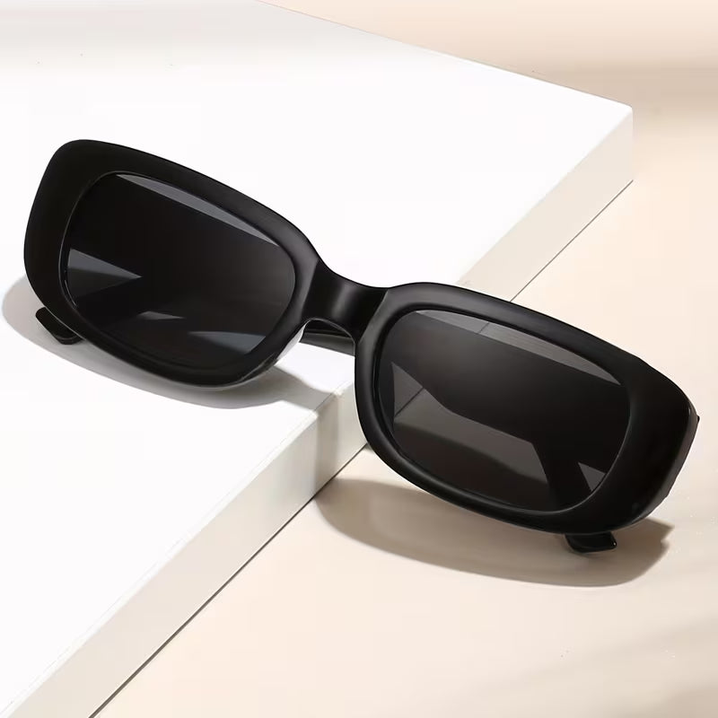 Women's Y2K Square Sunglasses (Black)