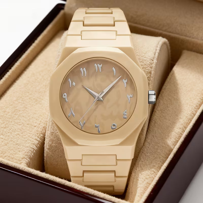 Men's Classic Quartz Watch (Beige)