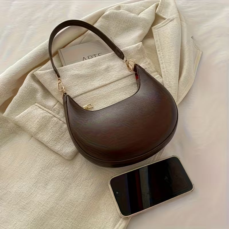 Women's Luxury Crescent Bag (Brown)