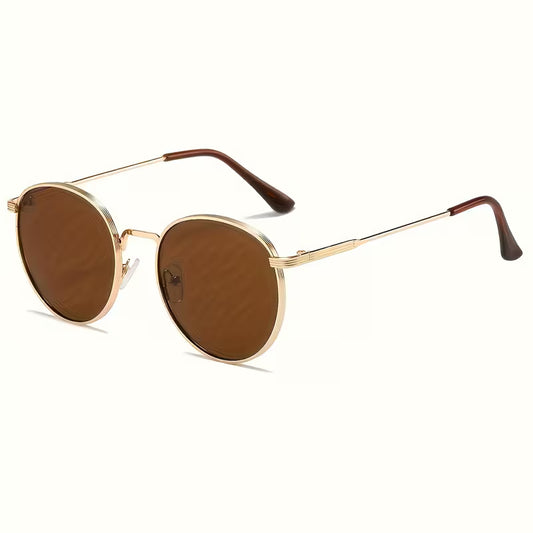 Women's Vintage Round Sunglasses (Tawny)