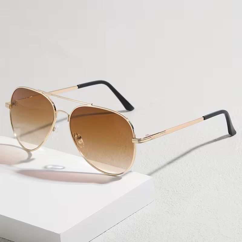 Men's Vintage Metal Sunglasses (Golden)