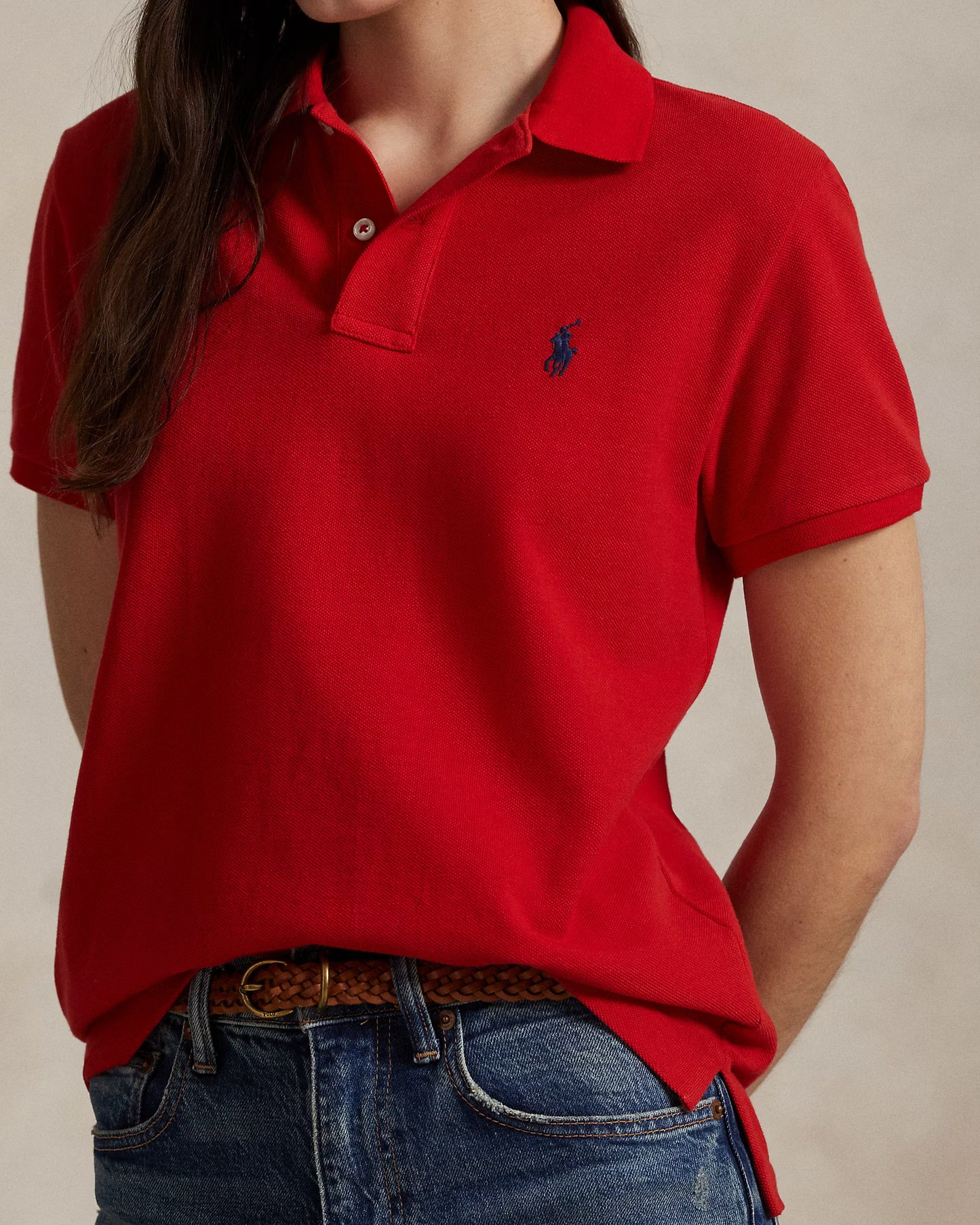 Women's Ralph Lauren Polo Shirt (Red)