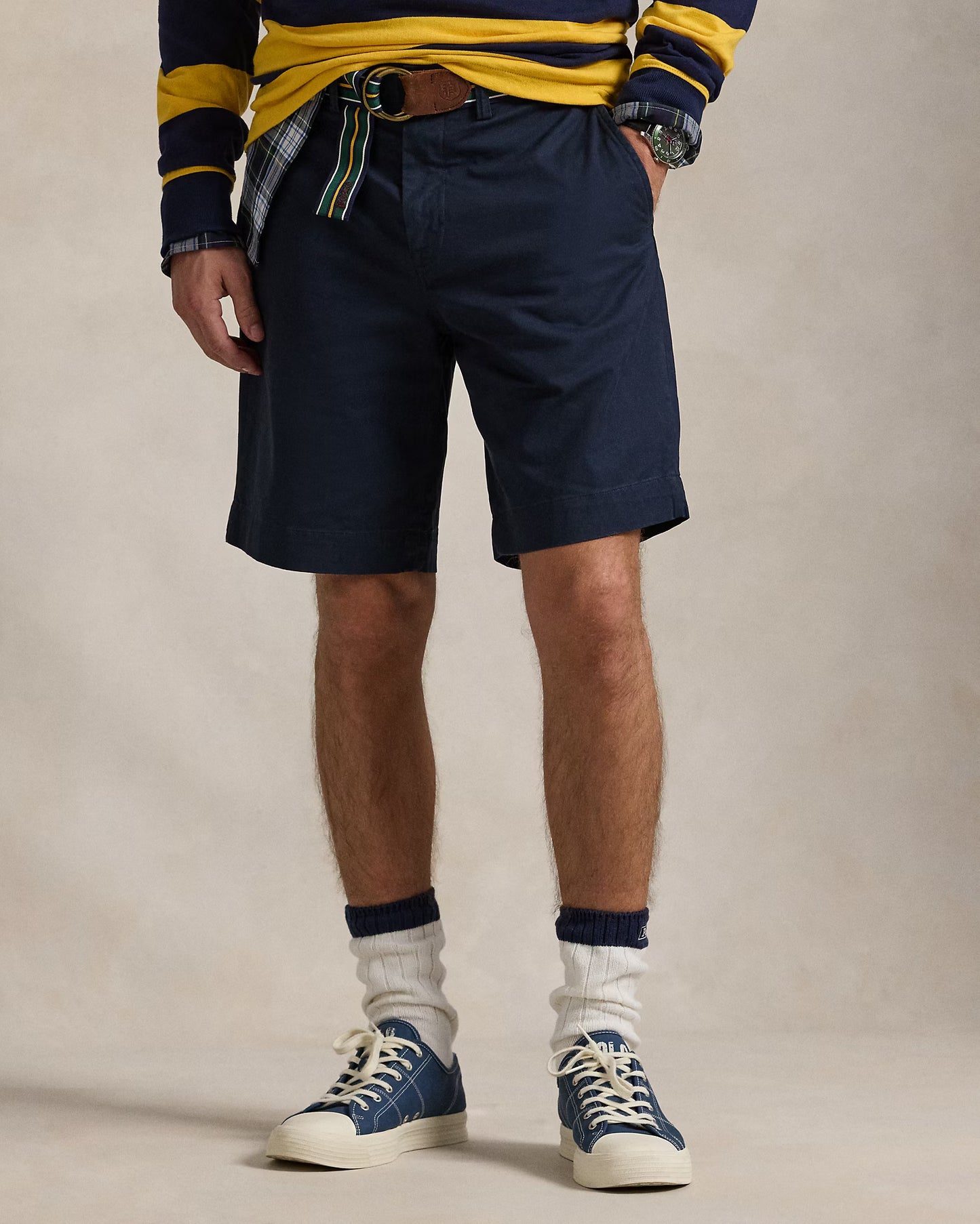 Men's Ralph Lauren Cotton Chino Shorts (Navy Blue)
