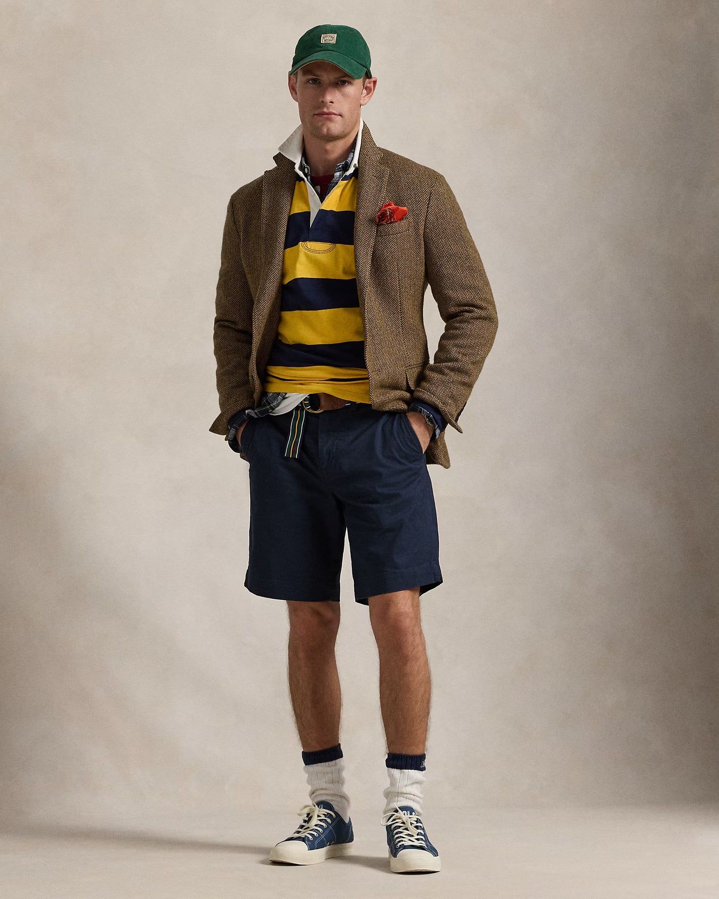 Men's Ralph Lauren Cotton Chino Shorts (Navy Blue)