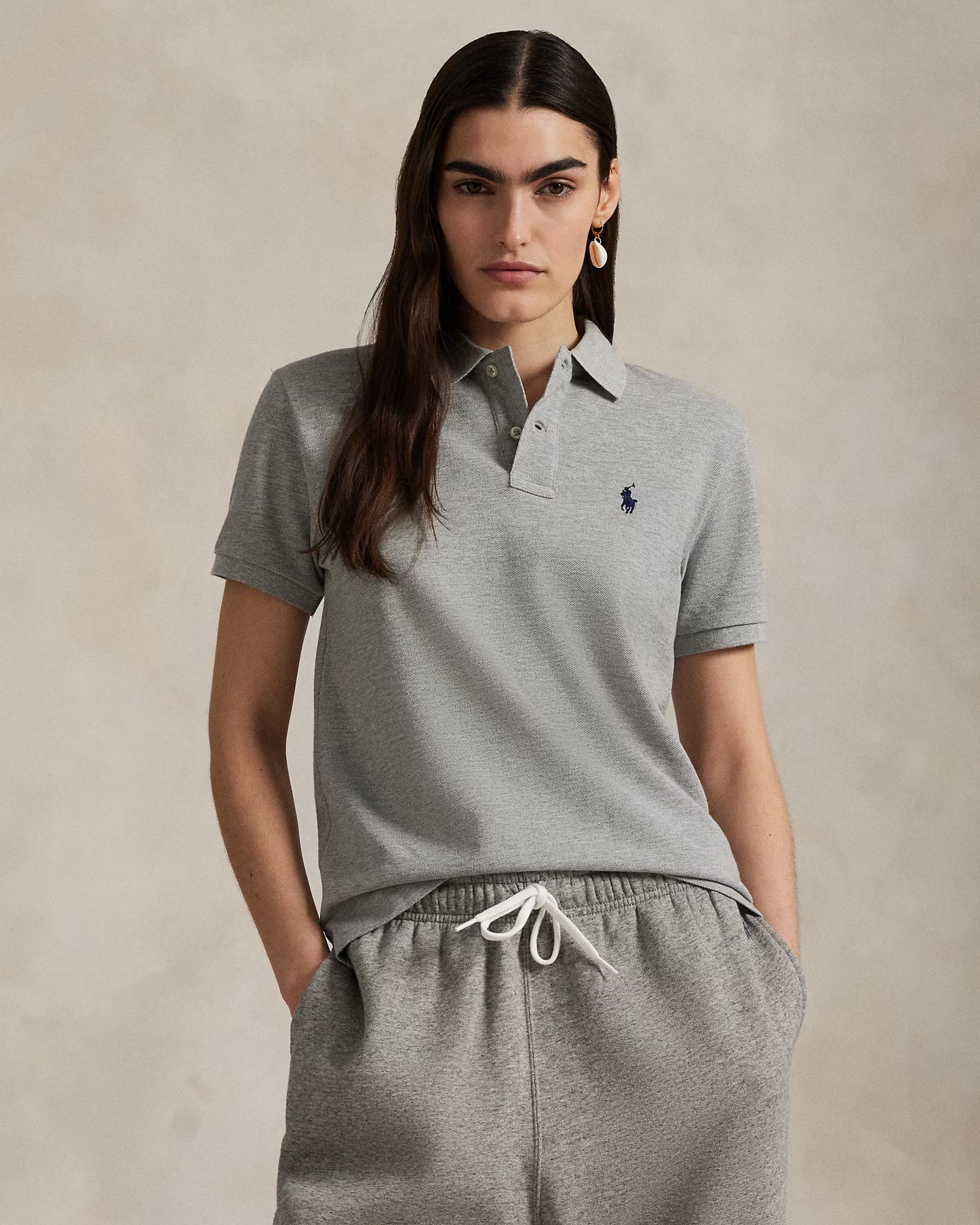 Women's Ralph Lauren Polo Shirt (Grey)
