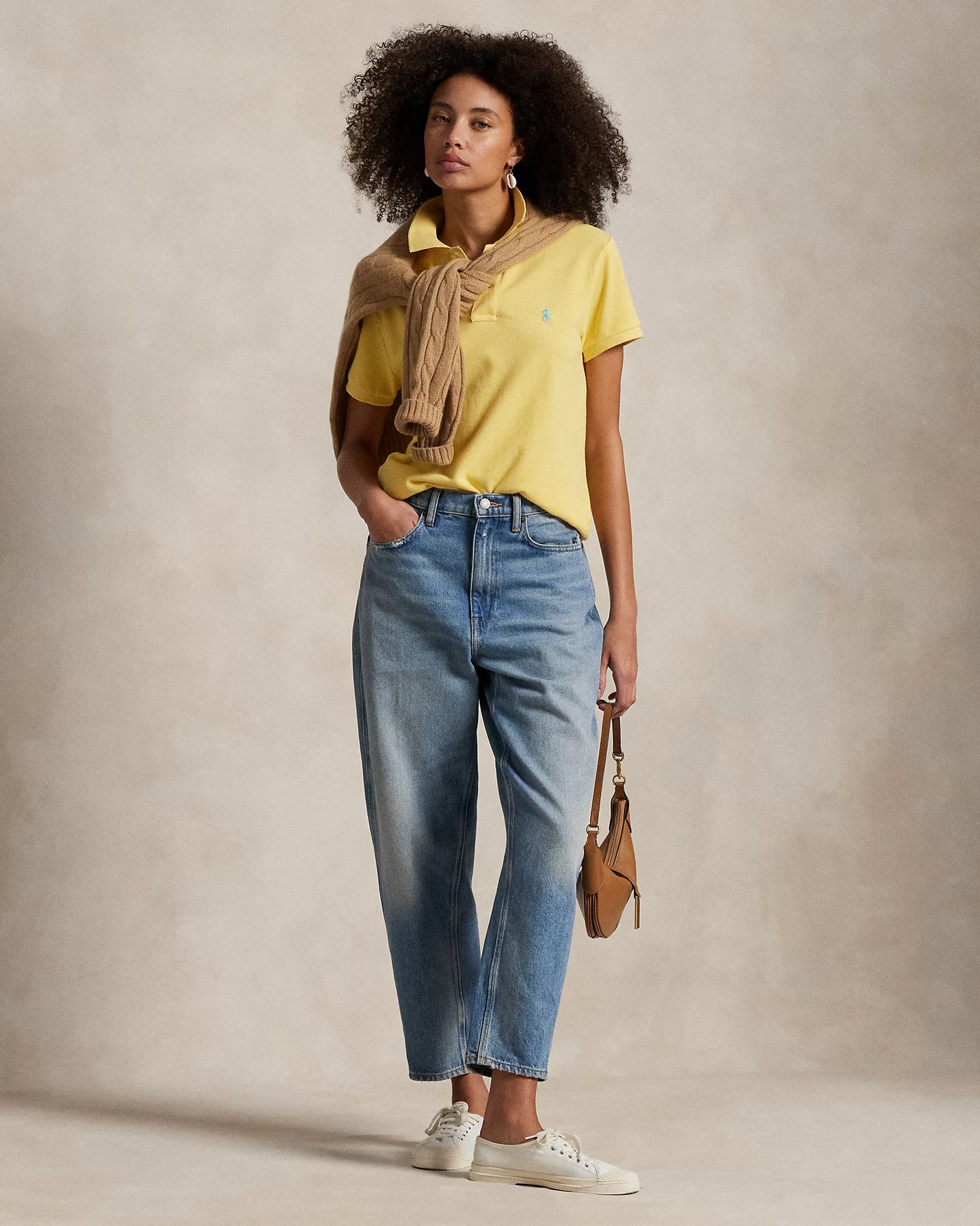 Women's Ralph Lauren Polo Shirt (Beige)