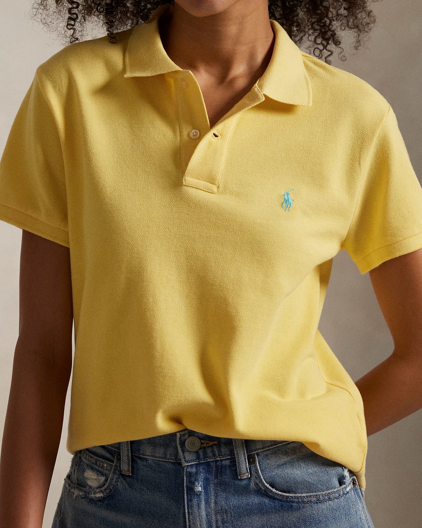 Women's Ralph Lauren Polo Shirt (Beige)