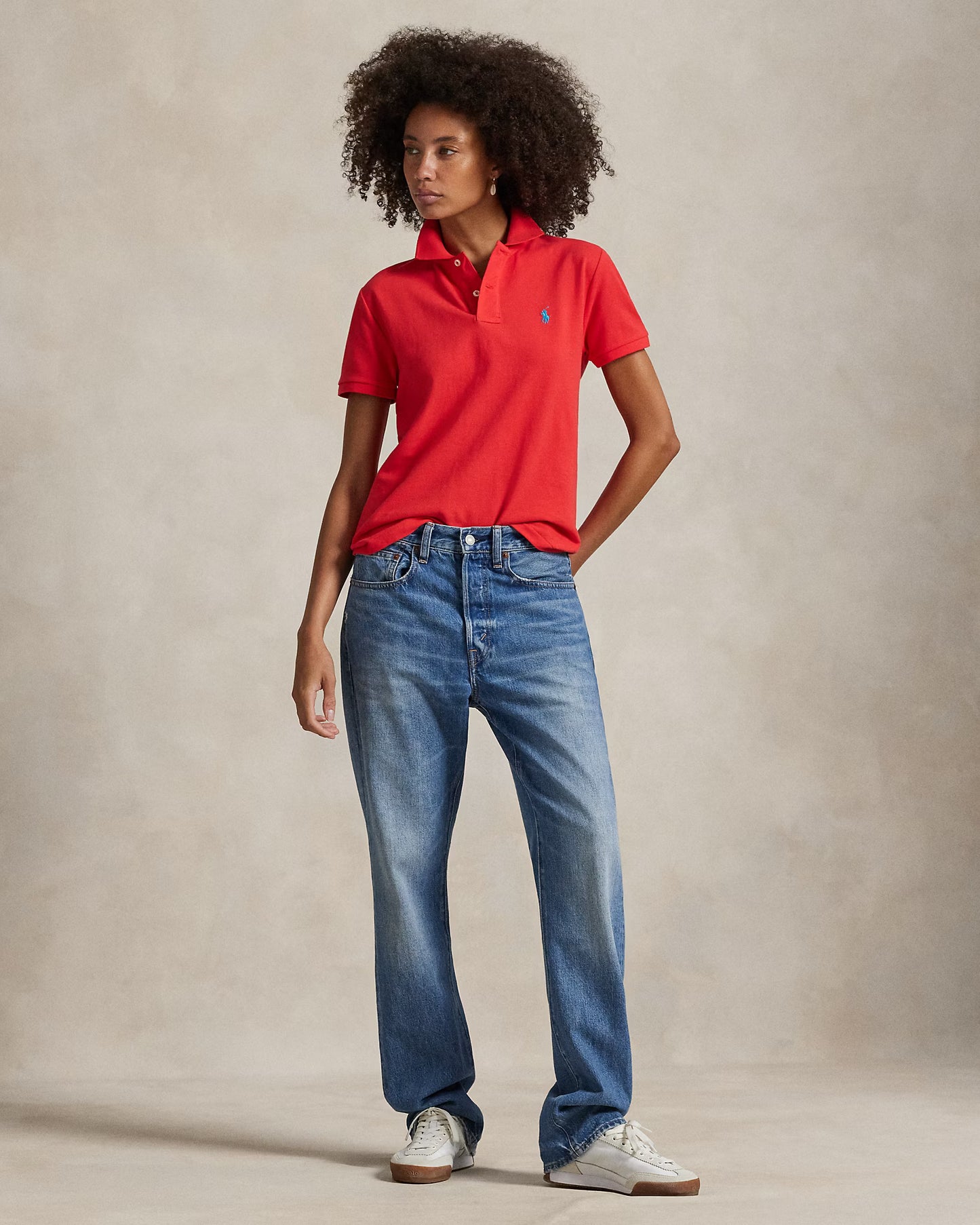Women's Ralph Lauren Polo Shirt (Amaranth Pink)