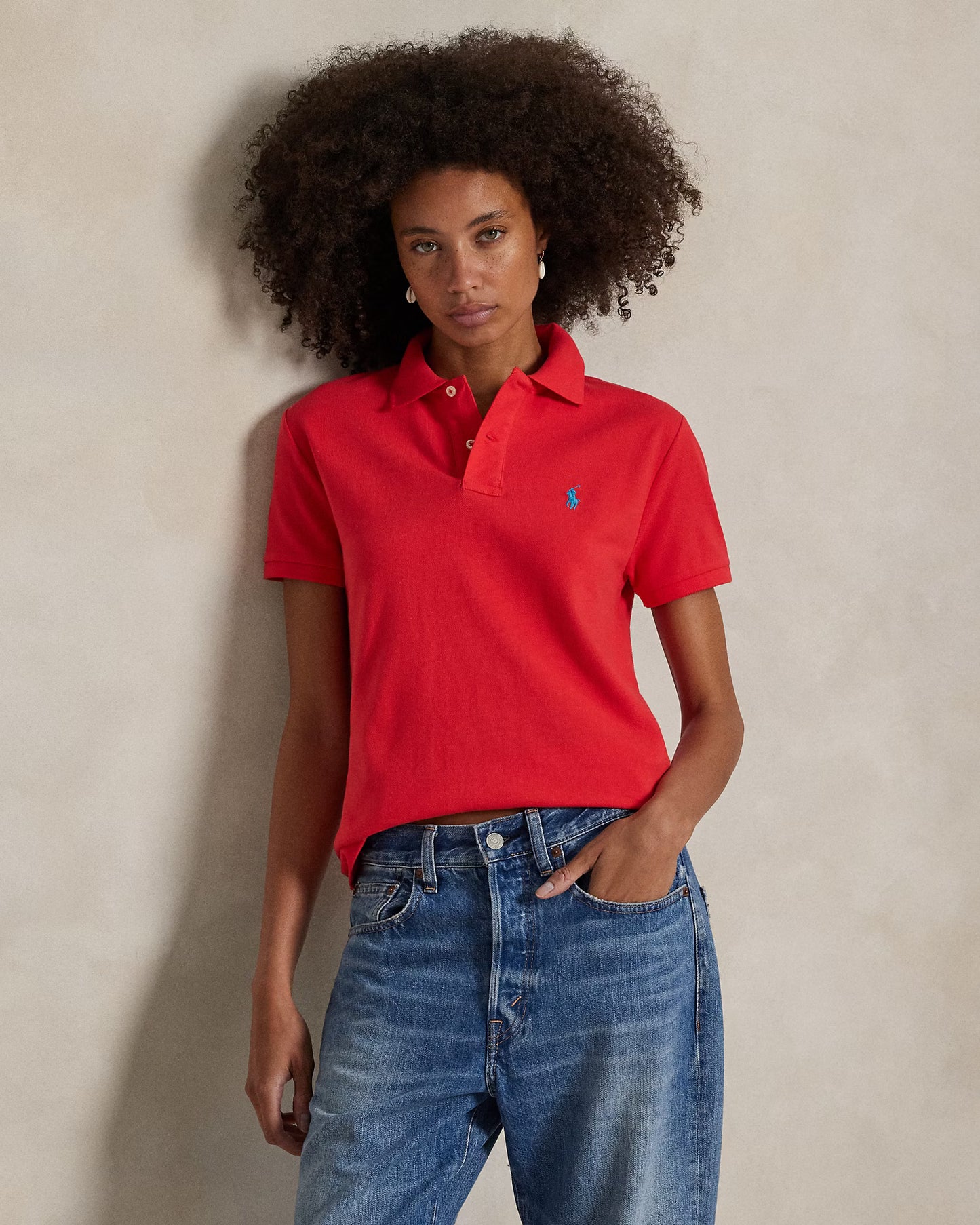 Women's Ralph Lauren Polo Shirt (Amaranth Pink)