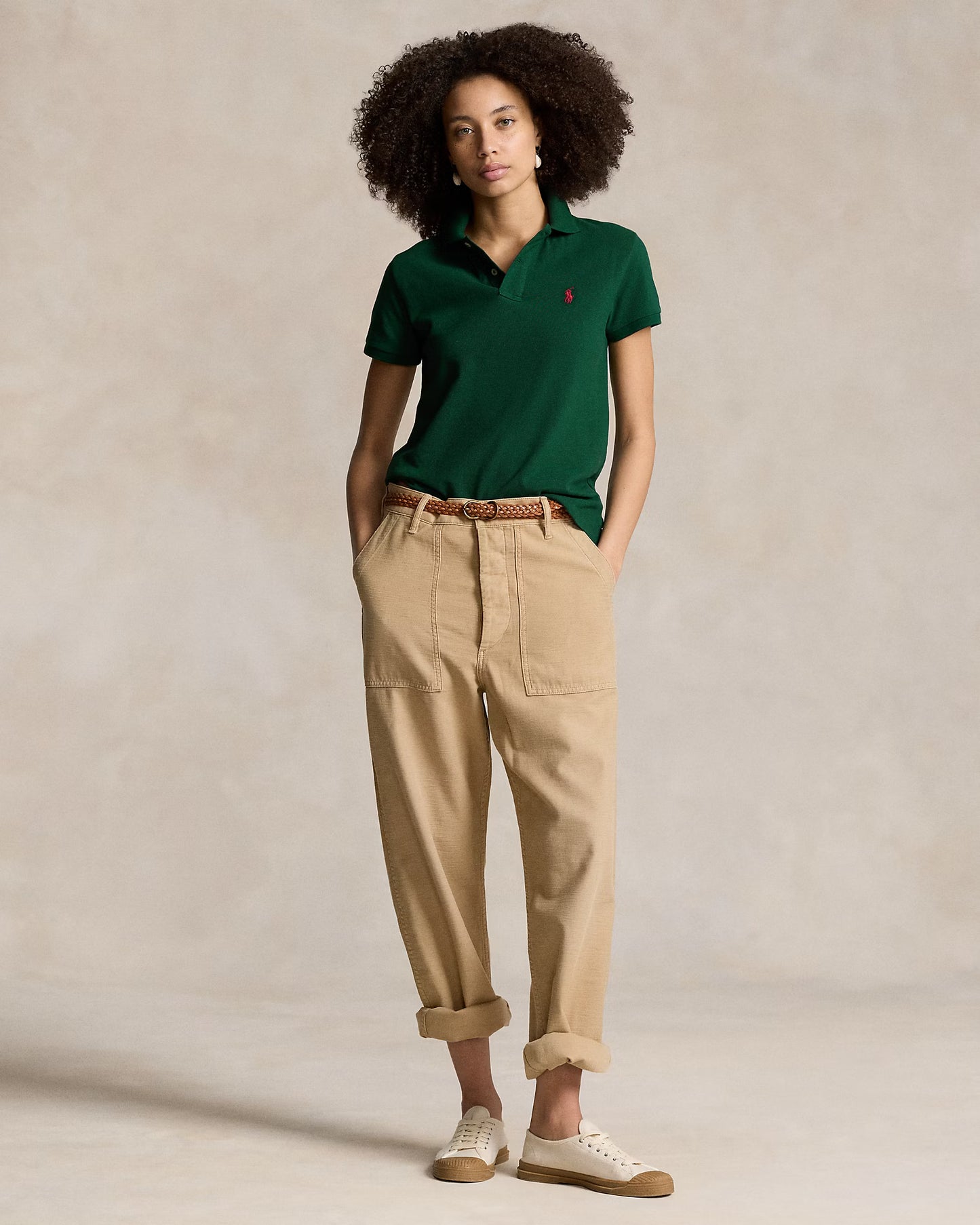 Women's Ralph Lauren Polo Shirt (Dark Green)