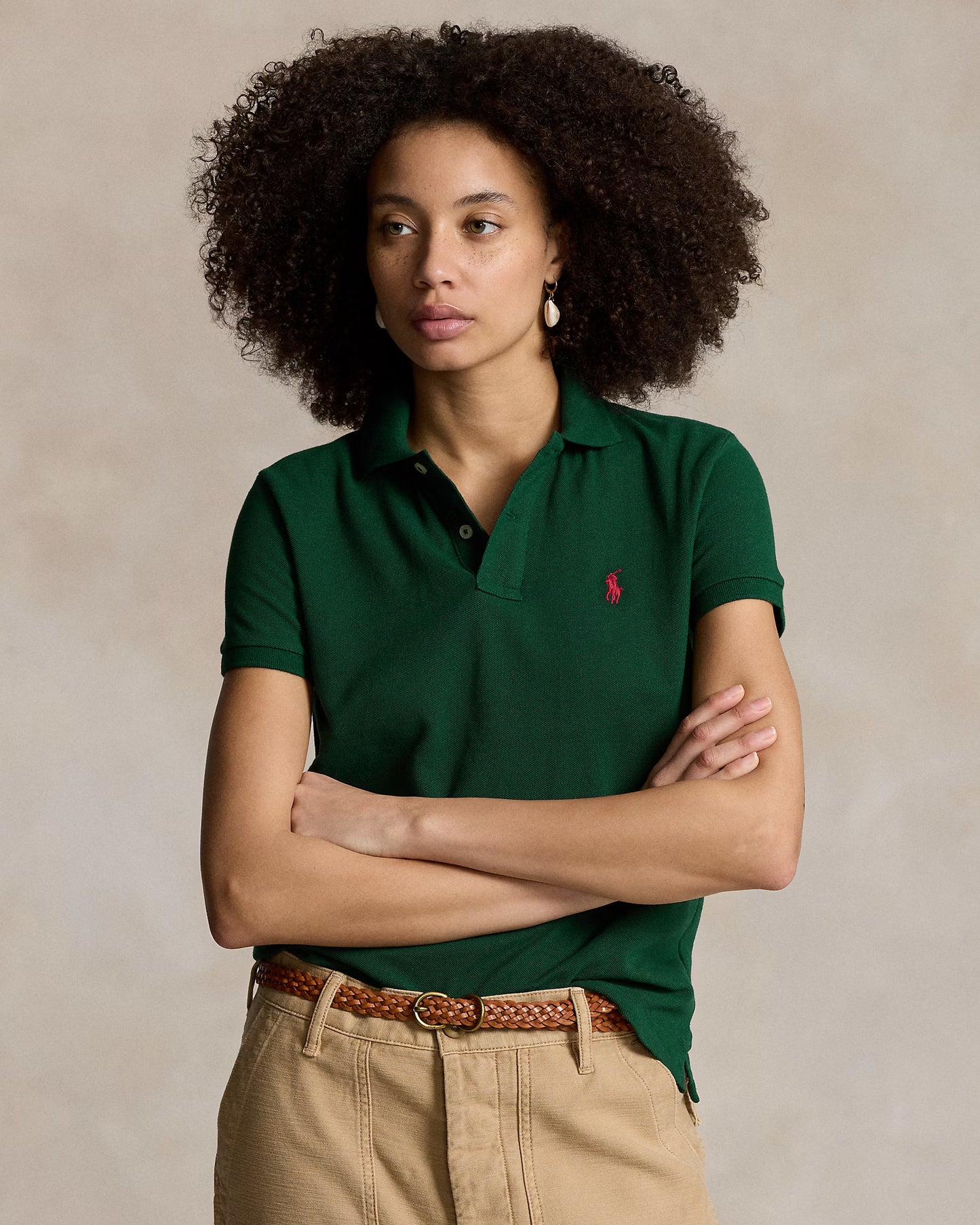 Women's Ralph Lauren Polo Shirt (Dark Green)