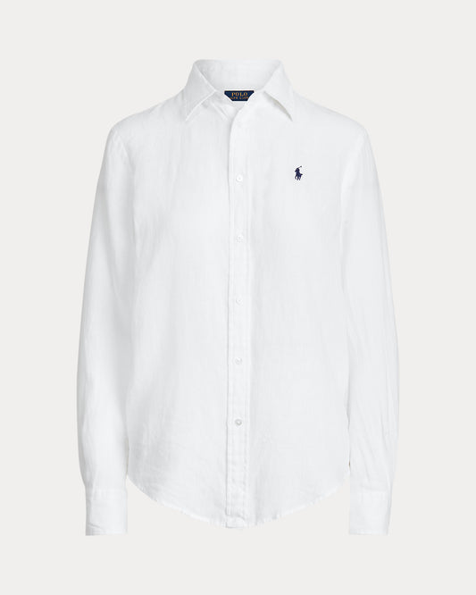 Women's Ralph Lauren Linen Shirt (White)