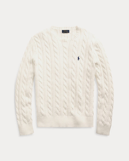 Men's Ralph Lauren Cable-Knit Sweater (White)
