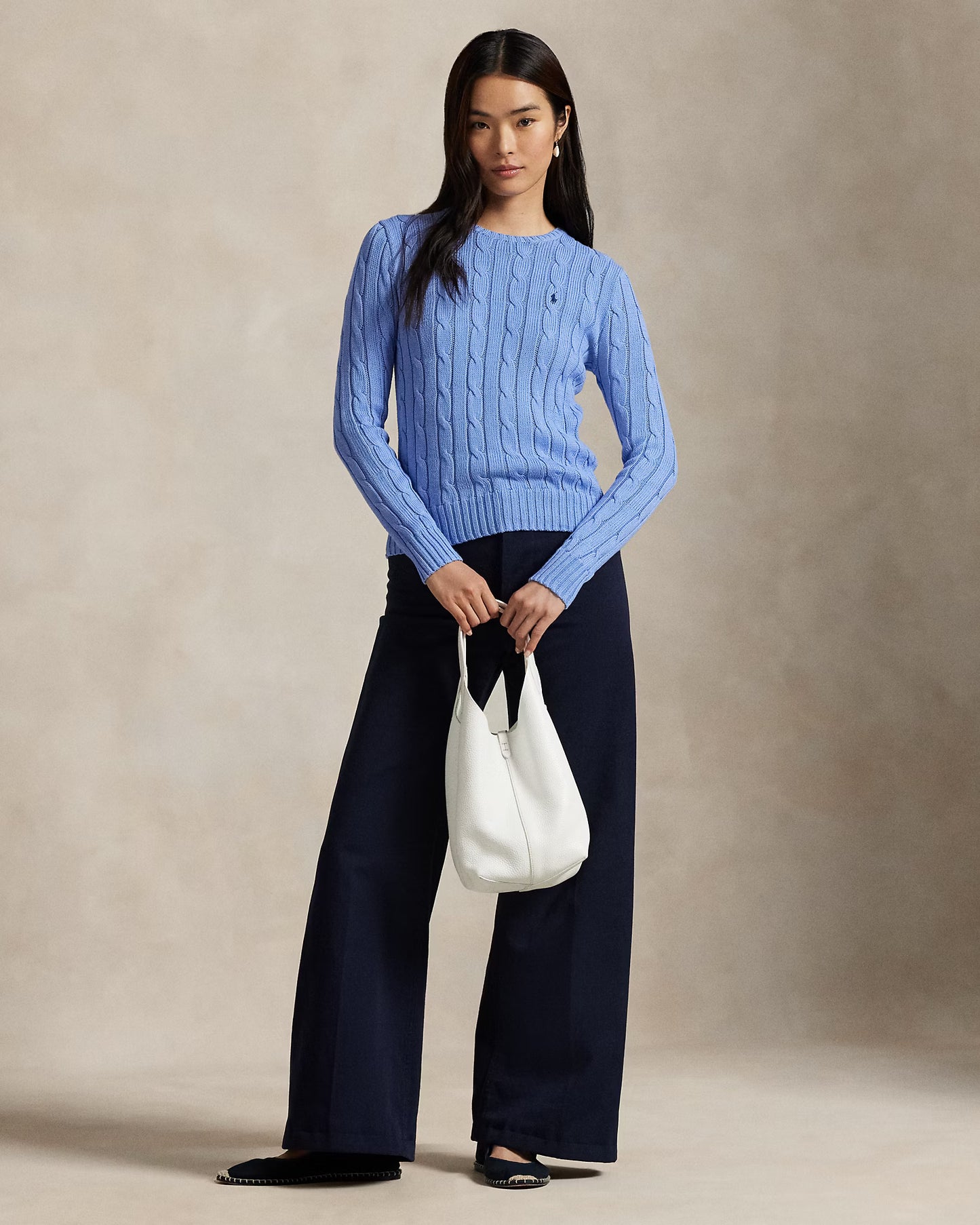 Women's Ralph Lauren Cable-Knit Sweater (Light Blue)