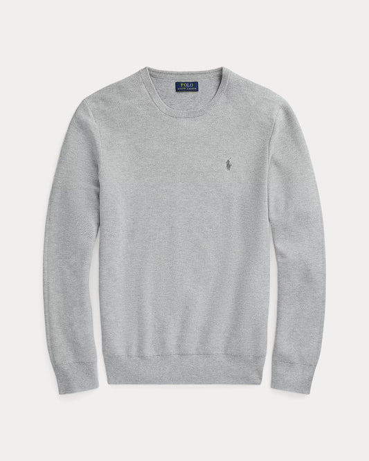 Men's 100% Cashmere Ralph Lauren Crewneck Sweater (Grey)