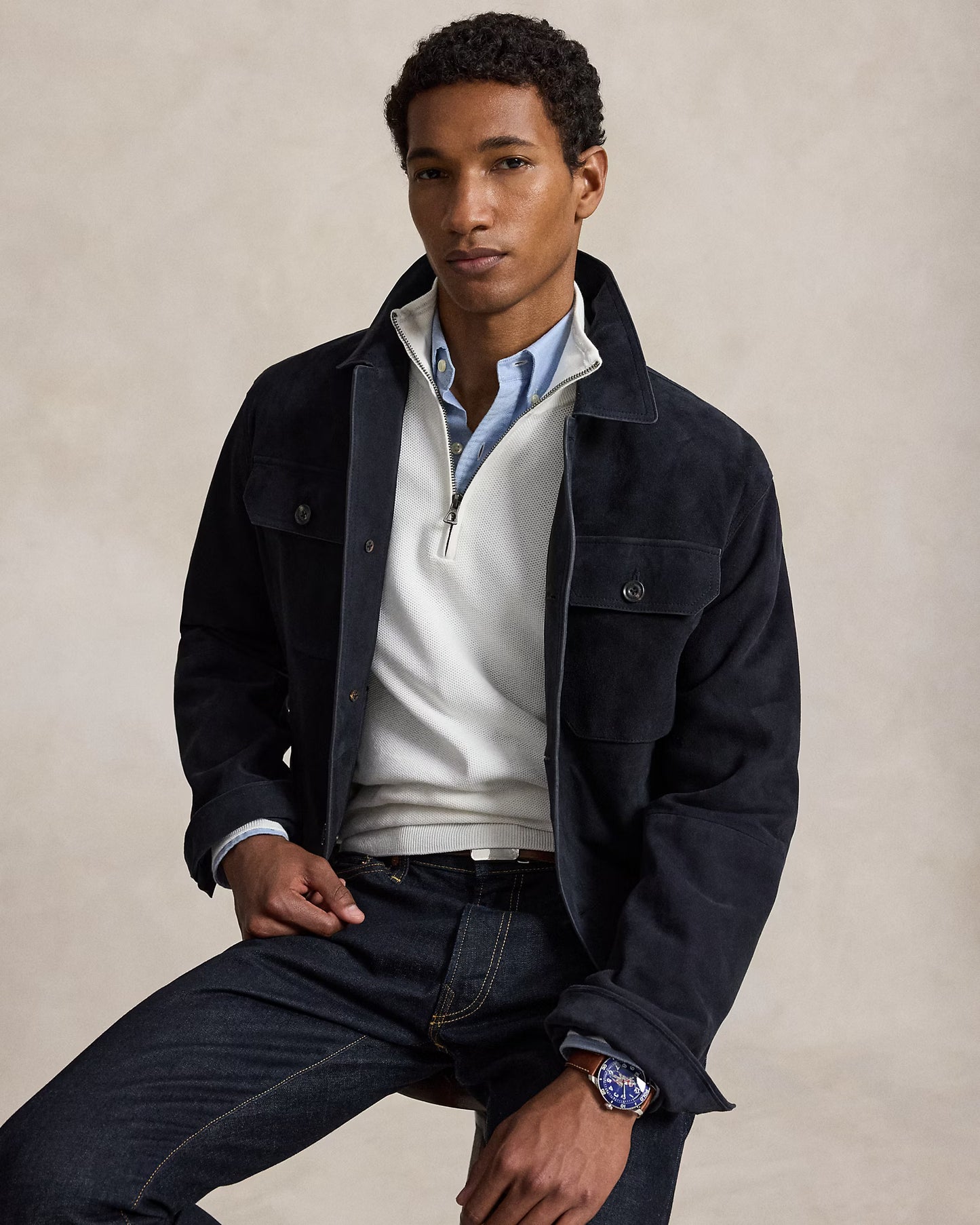 Men's Ralph Lauren Quarter-Zip Sweater (White)