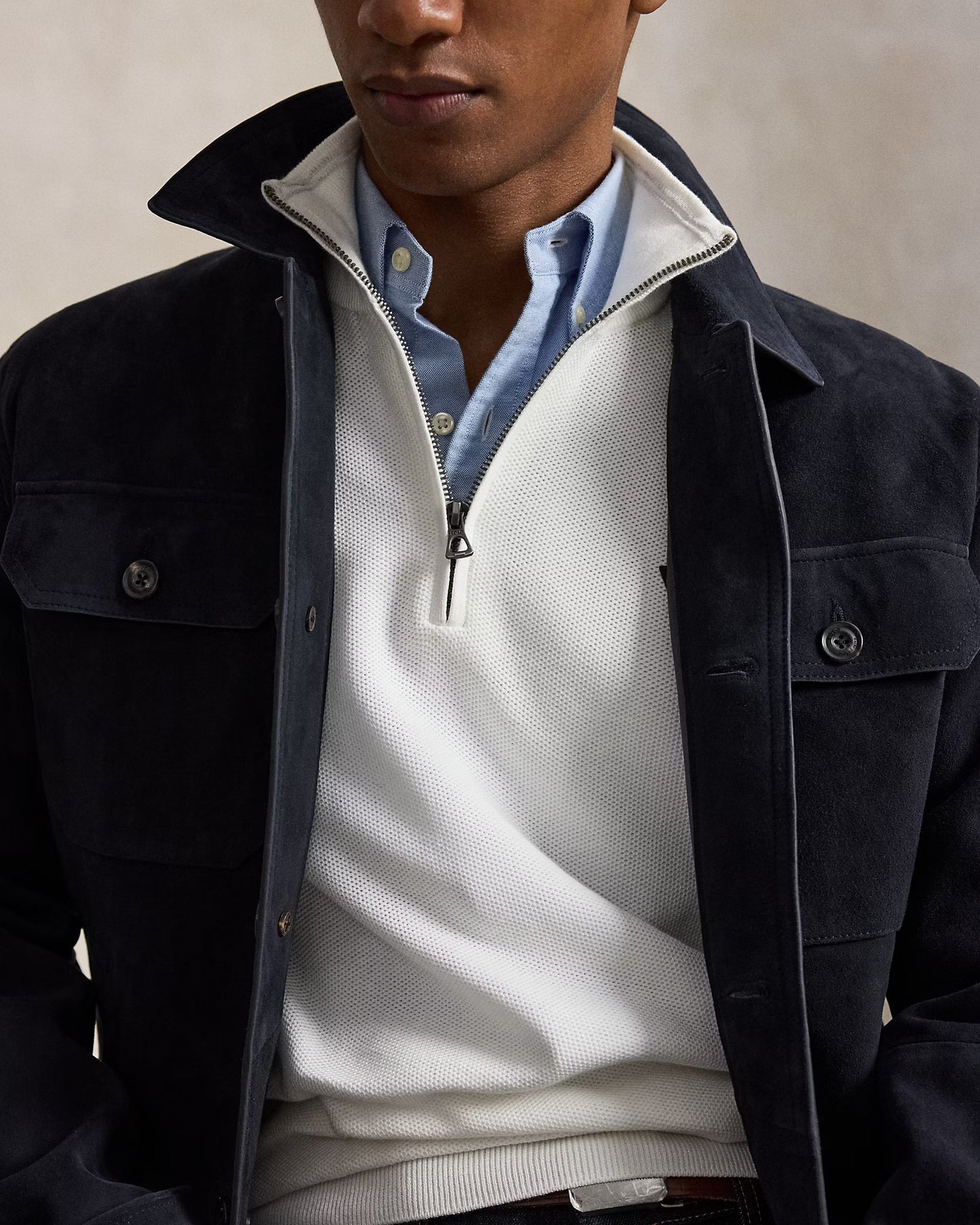 Men's Ralph Lauren Quarter-Zip Sweater (White)
