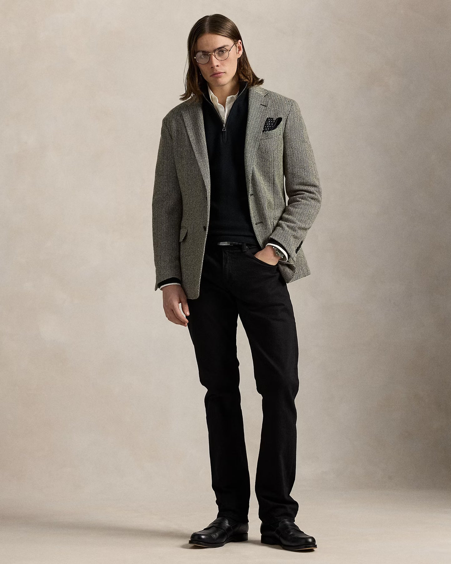 Men's Ralph Lauren Quarter-Zip Sweater (Black)