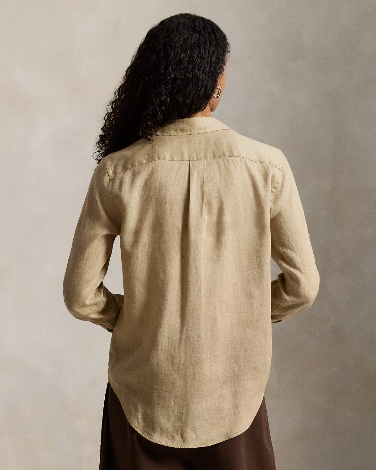 Women's Ralph Lauren Linen Shirt (Beige)