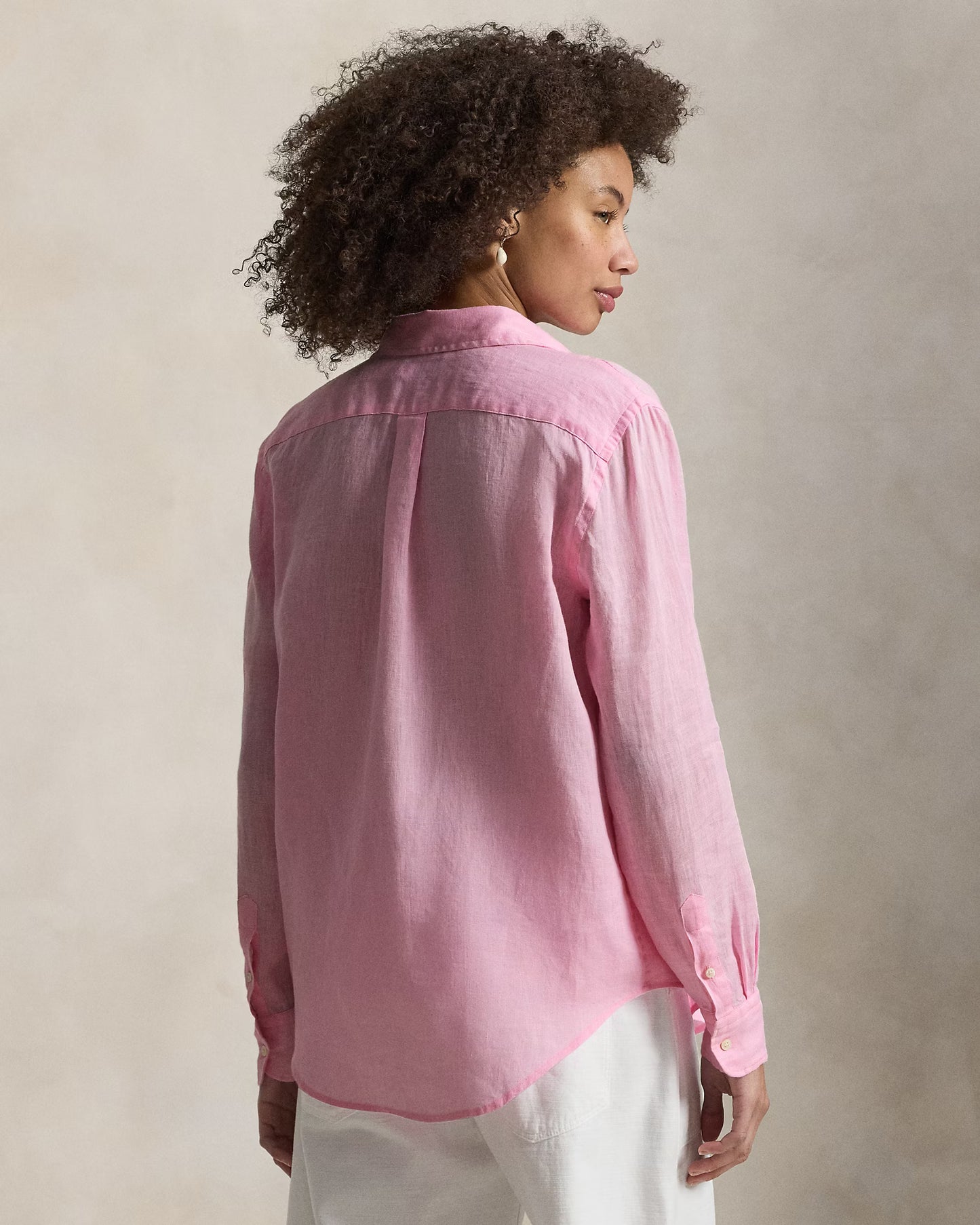 Women's Ralph Lauren Linen Shirt (Pink)