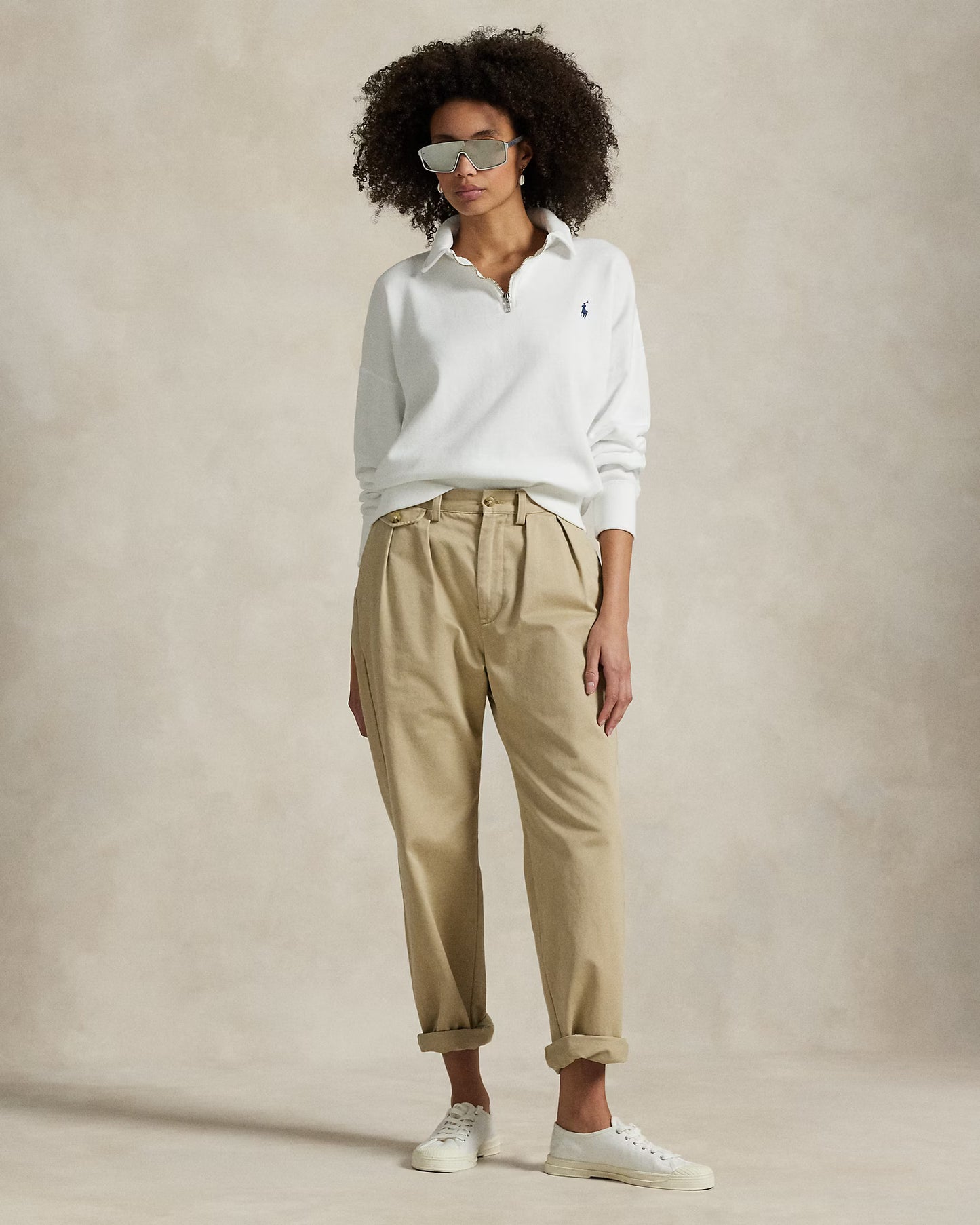 Women's Ralph Lauren Quarter-Zip Sweater (White)