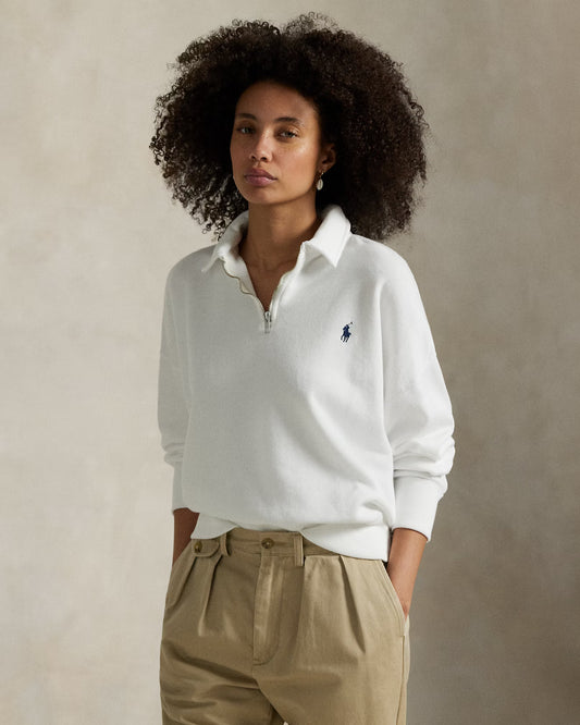 Women's Ralph Lauren Quarter-Zip Sweater (White)