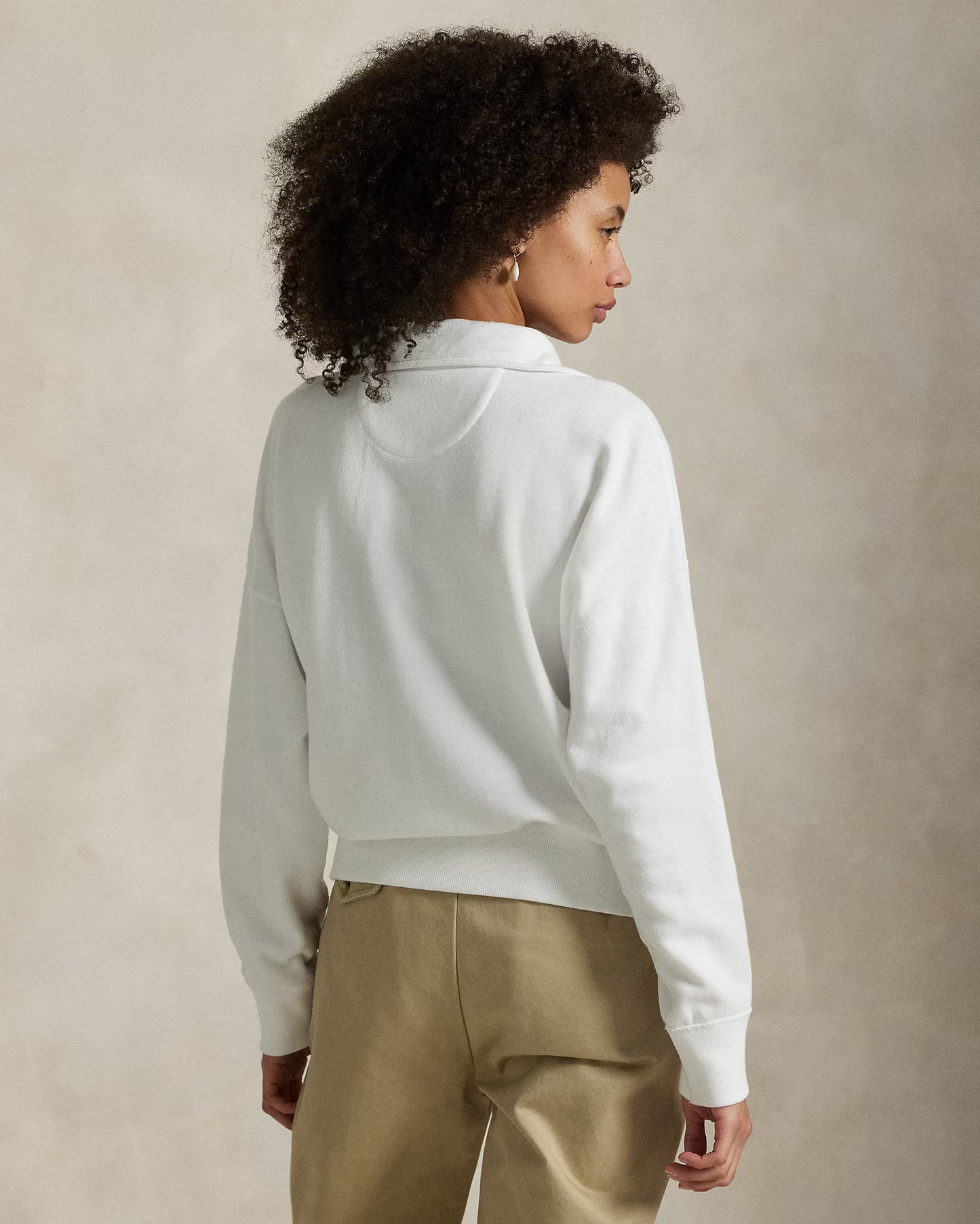 Women's Ralph Lauren Quarter-Zip Sweater (White)