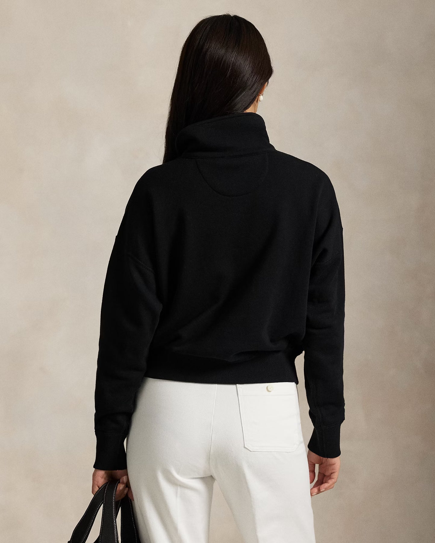 Women's Ralph Lauren Quarter-Zip Sweater (Black)
