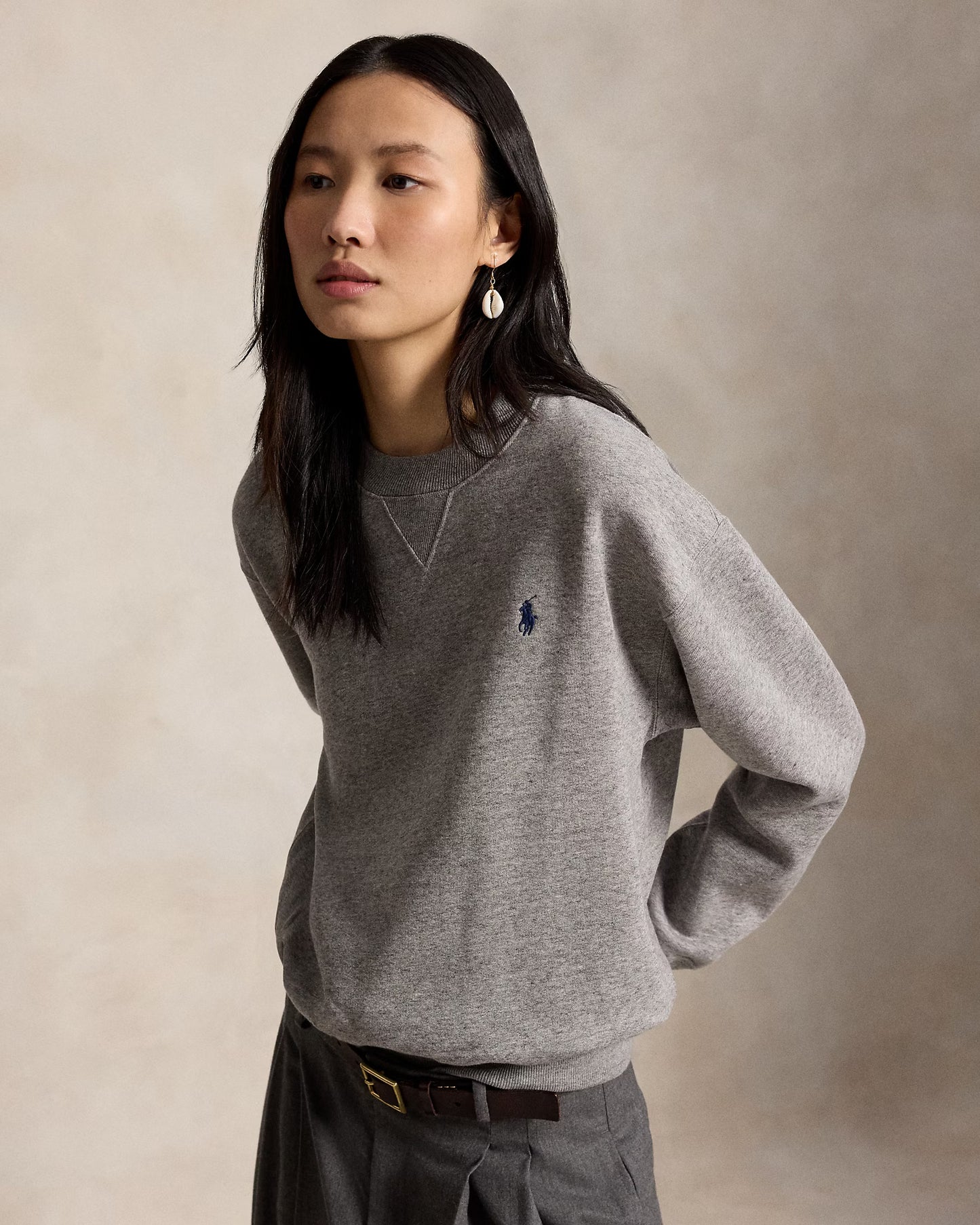 Women's Ralph Lauren Crewneck Sweater (Grey)