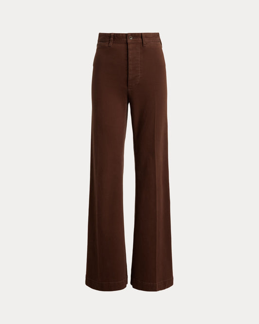 Women's Ralph Lauren Button Linen Pants (Khaki)