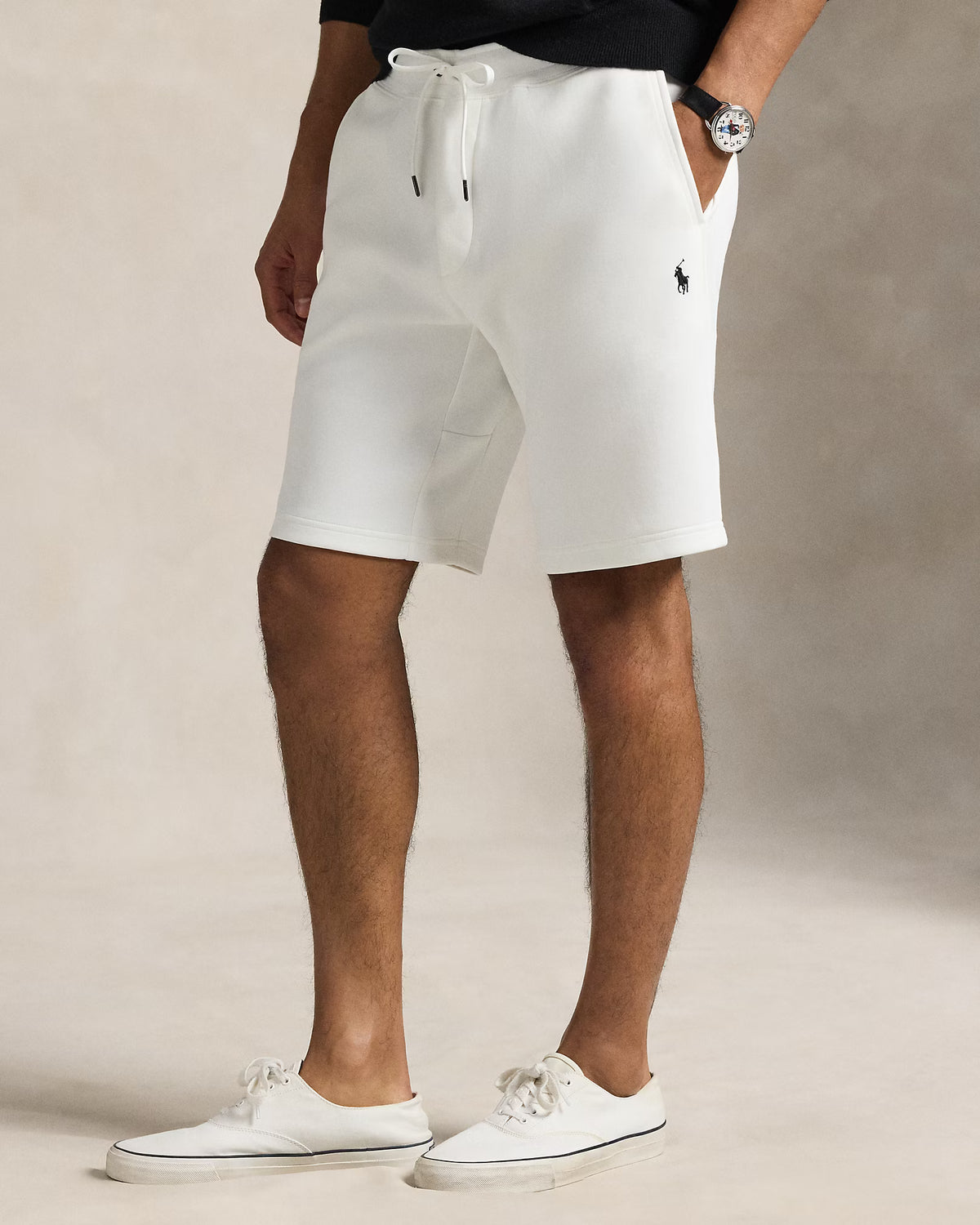 Men's Ralph Lauren Fleece Shorts (White)