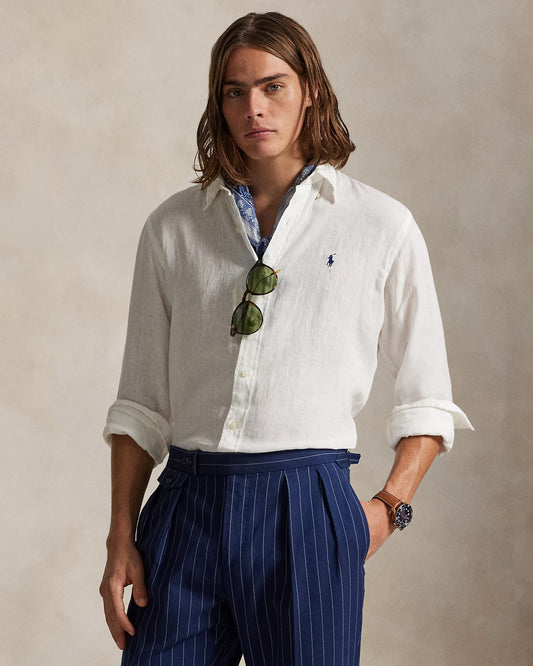 Men's Ralph Lauren Linen Shirt (White)