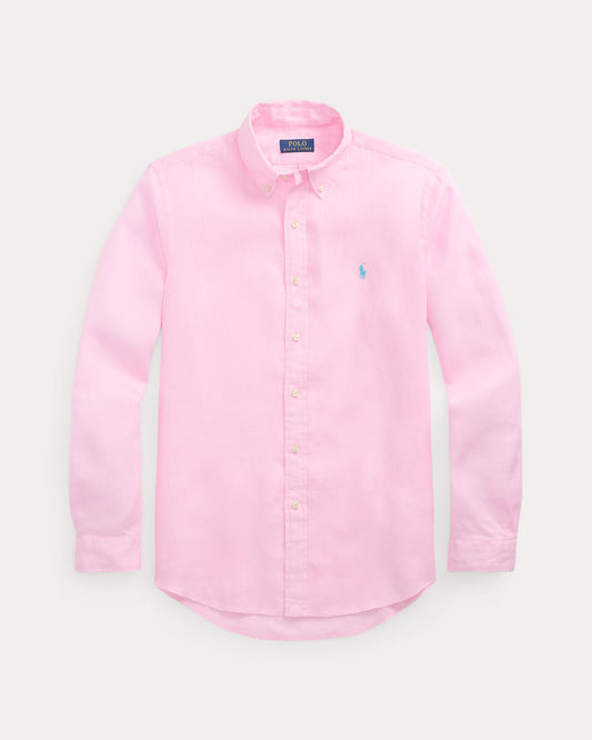 Men's Ralph Lauren Linen Shirt (Pink)