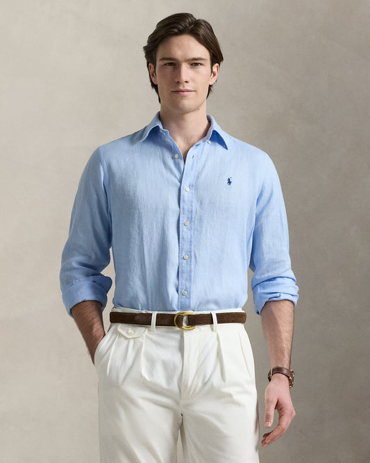 Men's Ralph Lauren Linen Shirt (Blue)