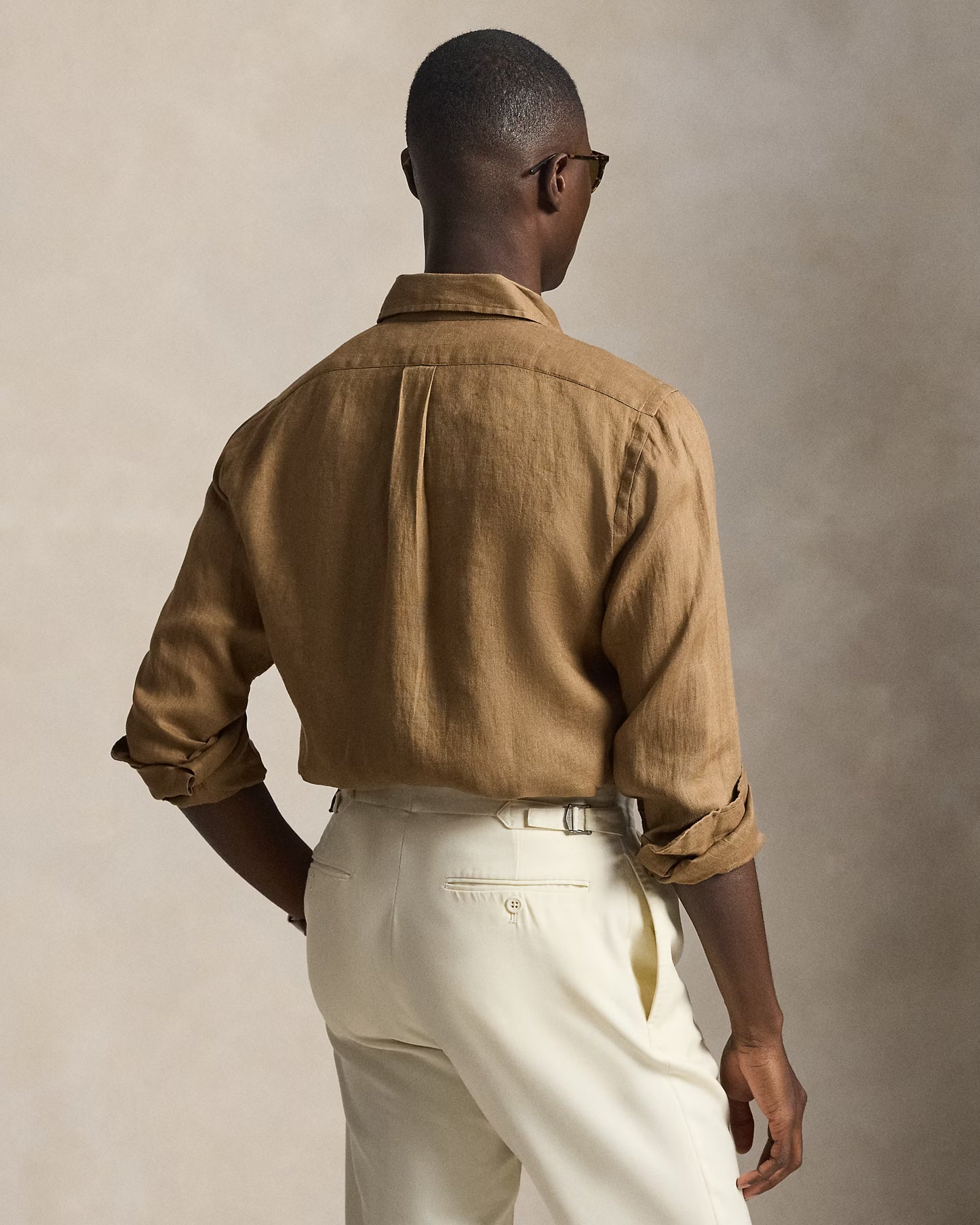 Men's Ralph Lauren Linen Shirt (Brown)