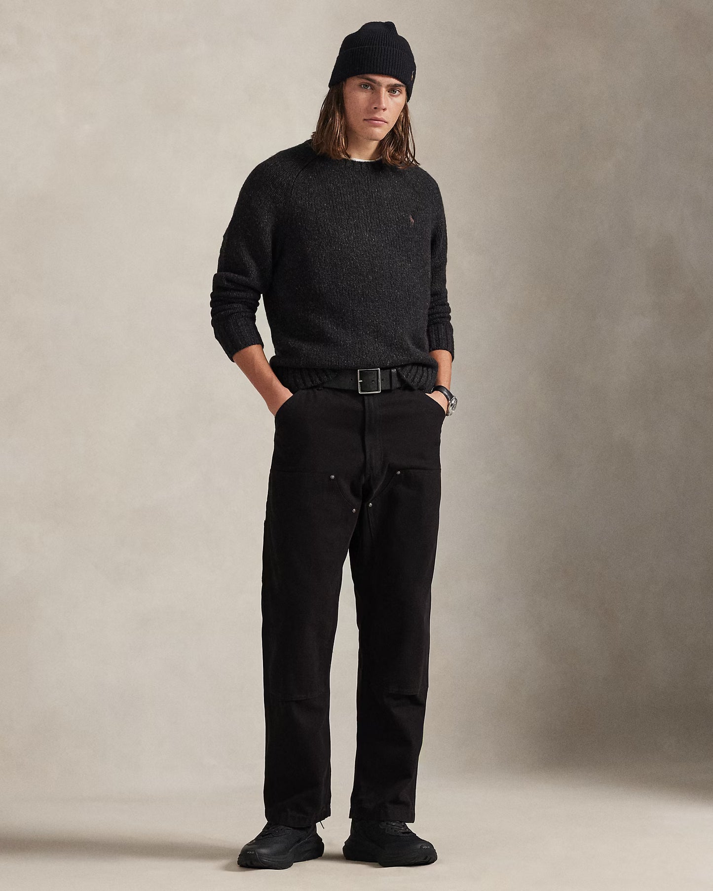 Men's 100% Cashmere Ralph Lauren Crewneck Sweater (Flint)