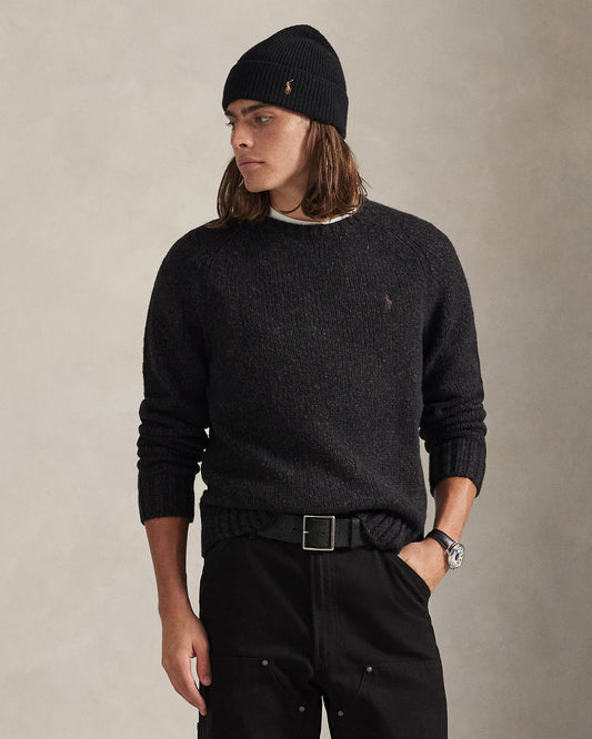 Men's 100% Cashmere Ralph Lauren Crewneck Sweater (Flint)