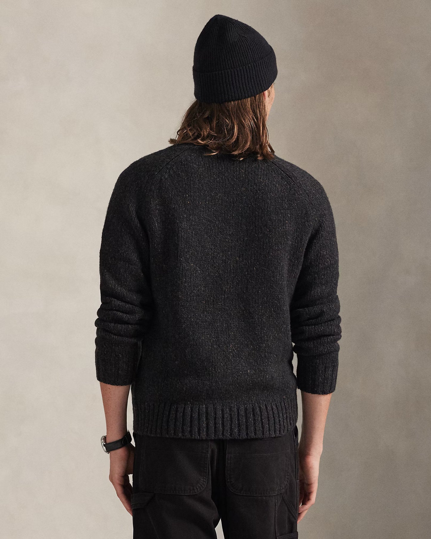 Men's 100% Cashmere Ralph Lauren Crewneck Sweater (Flint)