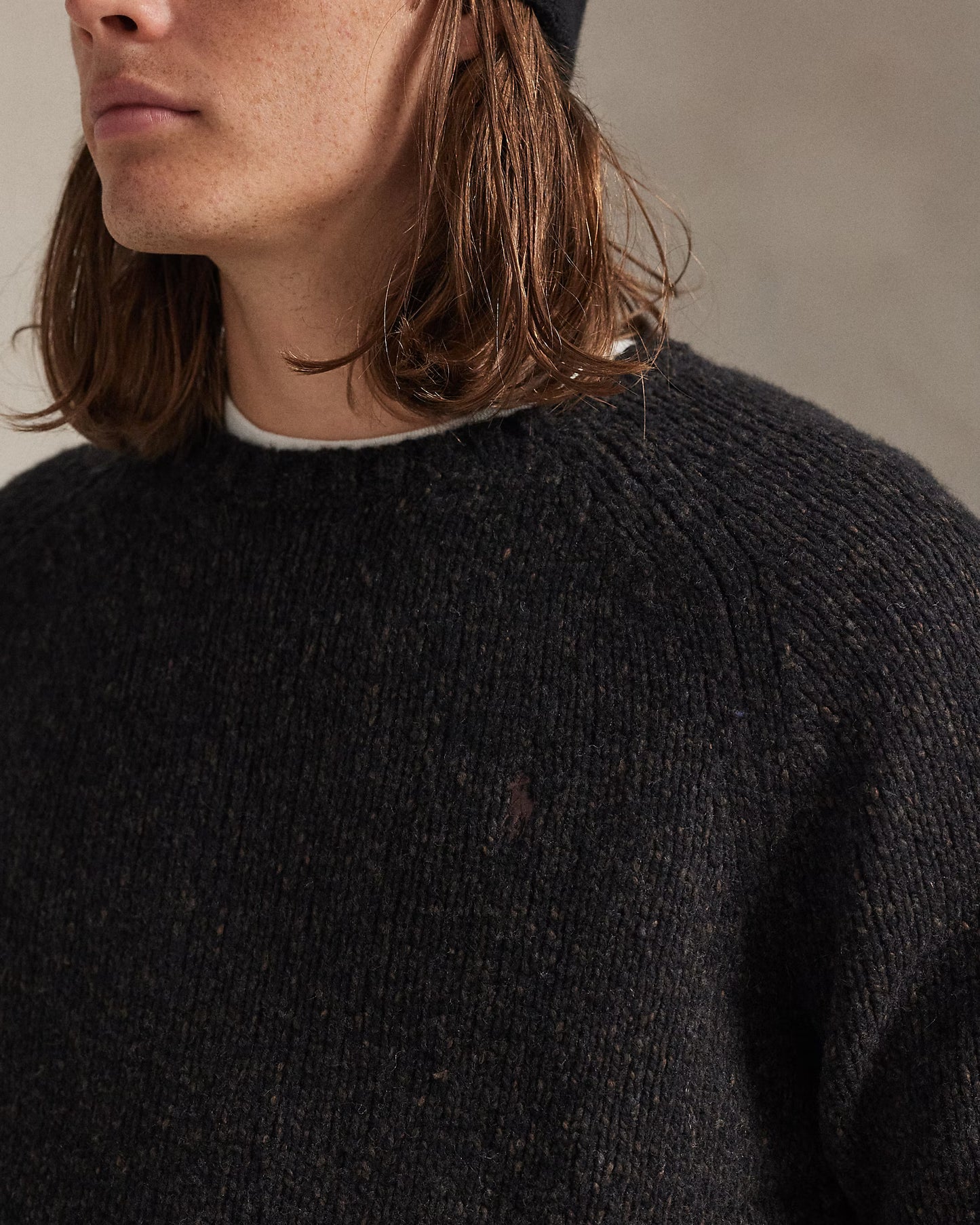 Men's 100% Cashmere Ralph Lauren Crewneck Sweater (Flint)