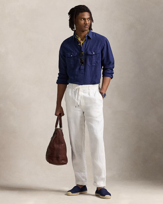 Men's Ralph Lauren Linen Pants (White)